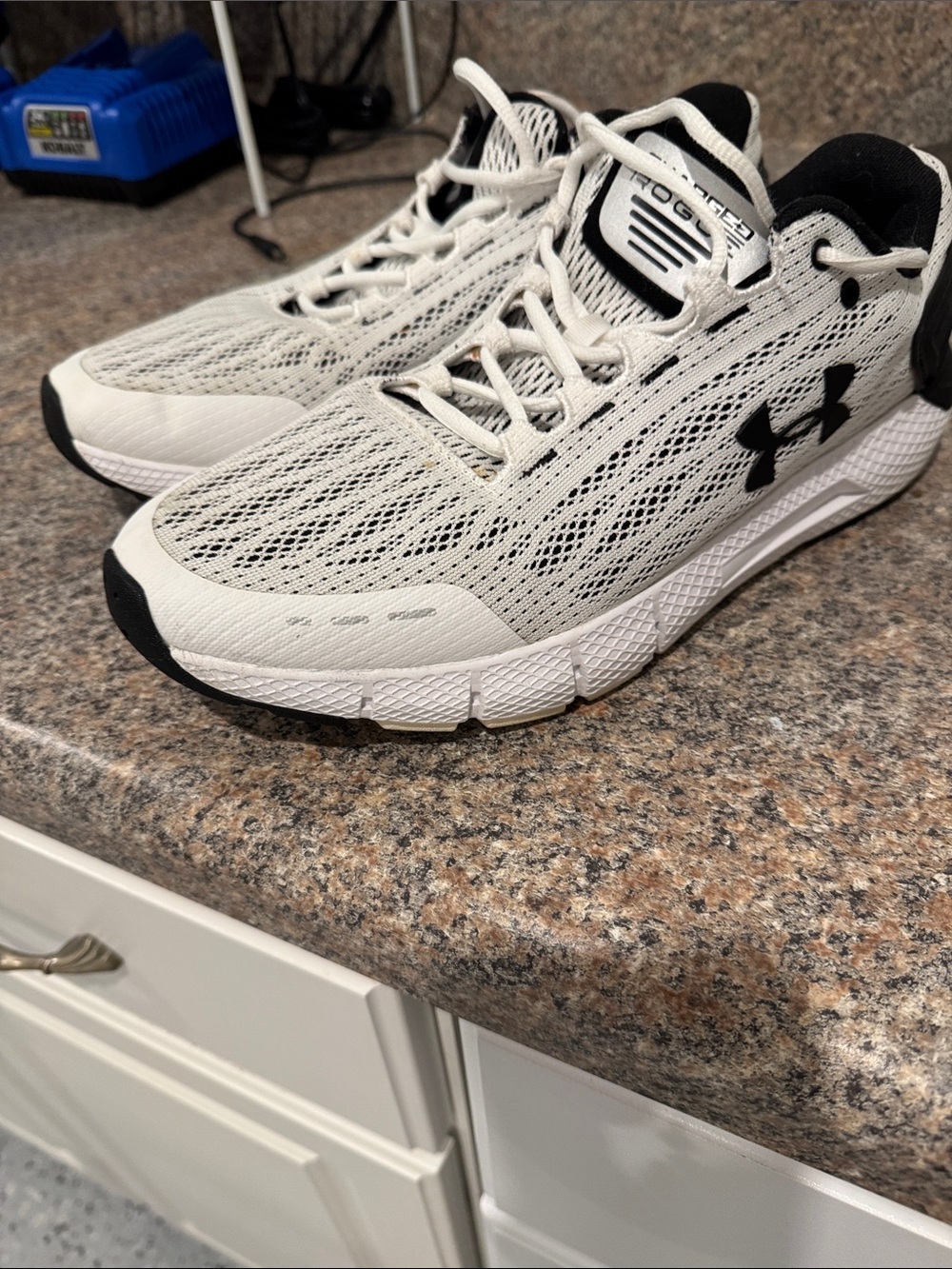 Under Armour Men’s  White and Black Mesh Sneakers
CHARGED